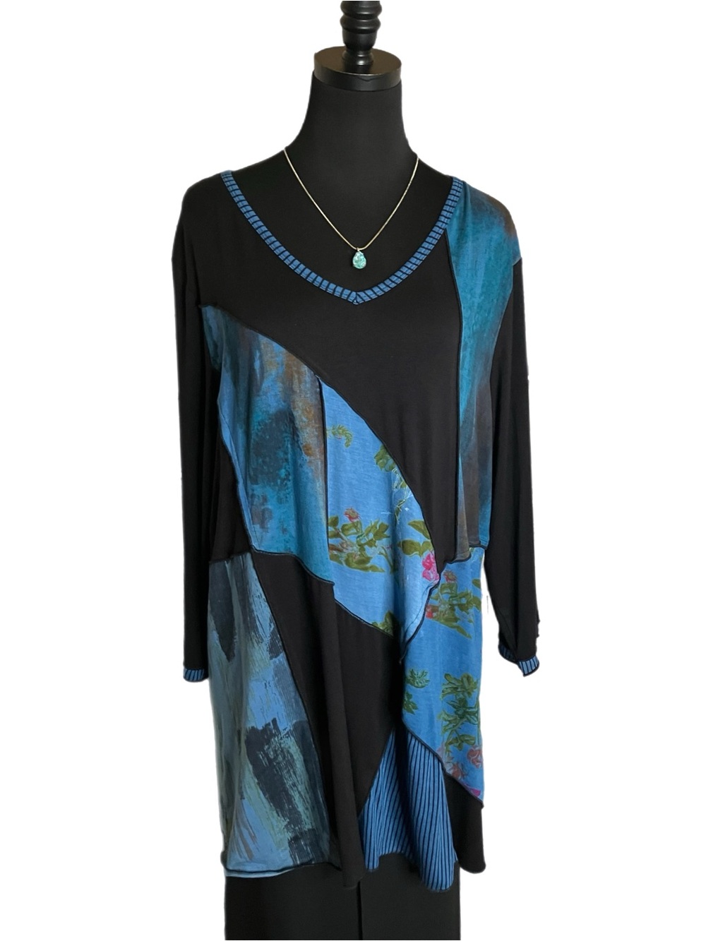NWT Parsley & Sage Artsy Patchwork Tunic Top - Plus Size 1X - Picture 5 of 9